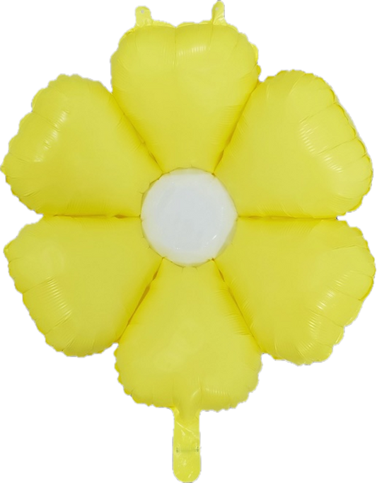 20"B Flower Daisy Pastel Yellow Air Filled Balloon