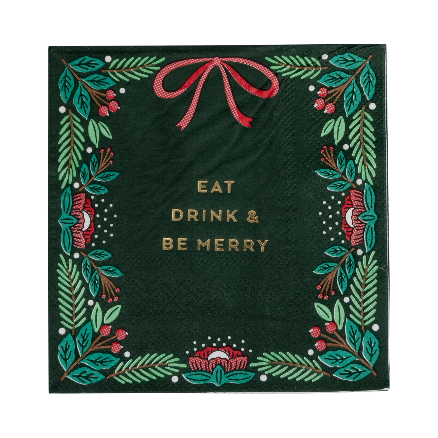 Eat Drink & Be Merry Cocktail Napkin