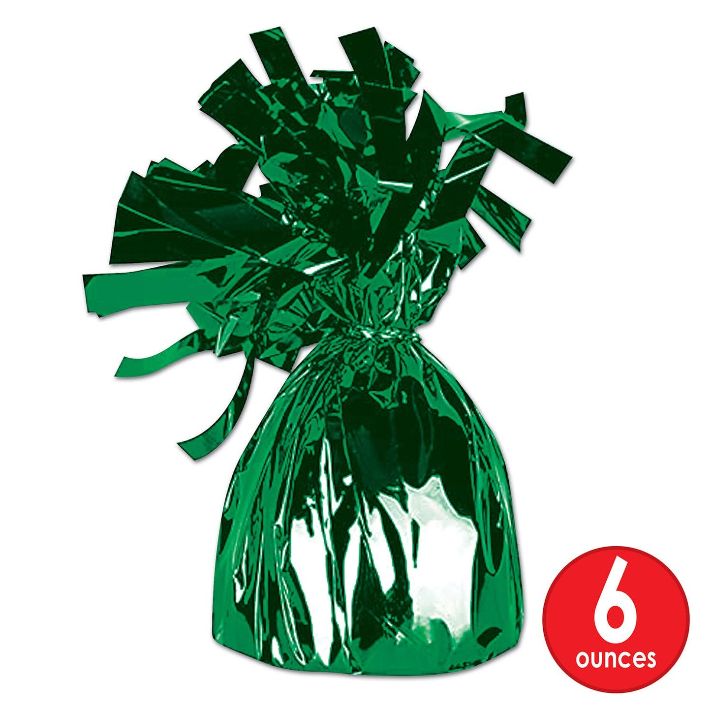 Metallic Wrapped Balloon Weight - Green, 6 oz
