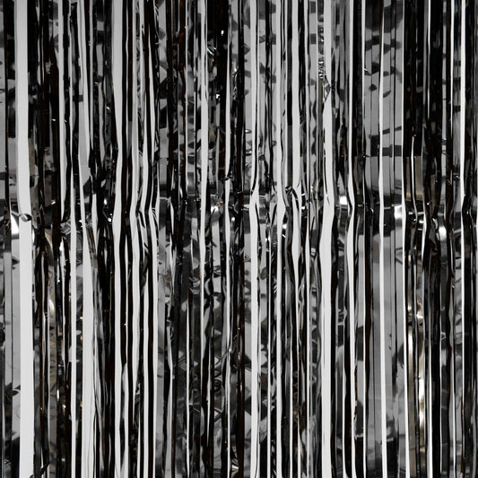 Metallic Backdrop Curtain 36" x 96" - Black: Black