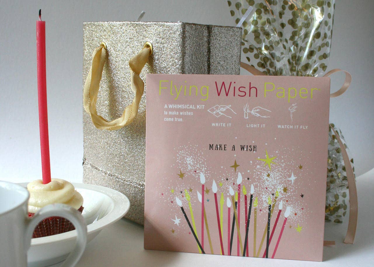 FLYING WISH PAPER ® - MAKE A WISH BIRTHDAY / Wish-Making Kit / 15 WISHING PAPERS™