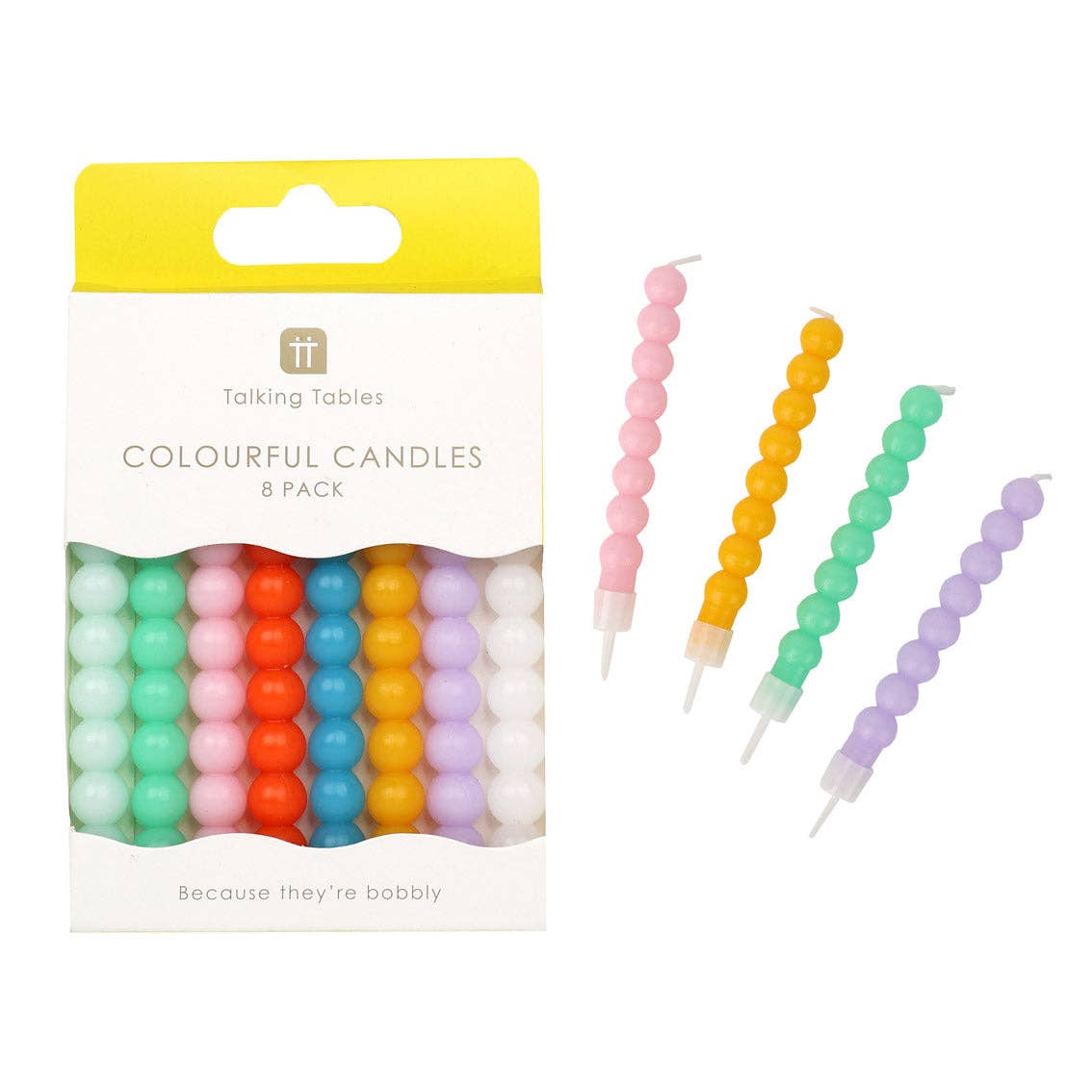 Home, Birthday, Games & Seasonal Decor - Bobble Birthday Candles - 8 Pack | Cake Candless |
