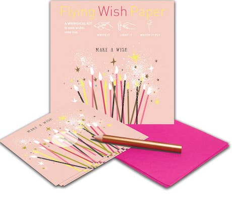 FLYING WISH PAPER ® - MAKE A WISH BIRTHDAY / Wish-Making Kit / 15 WISHING PAPERS™