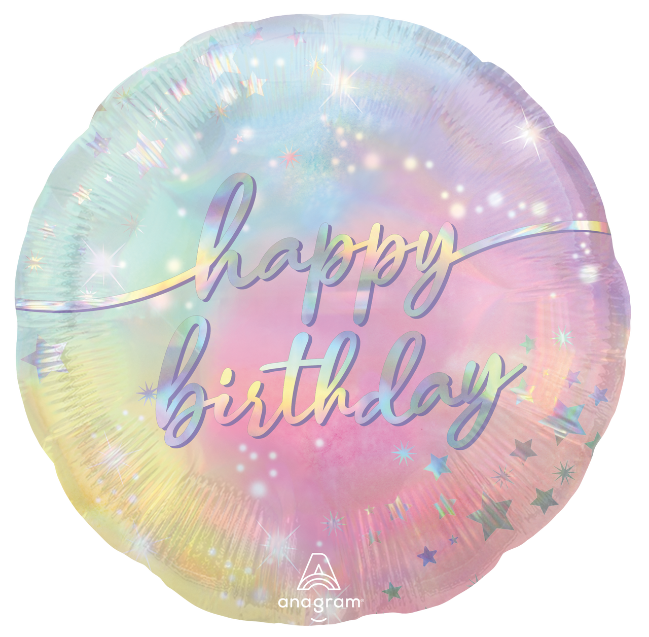 Pastel Happy Birthday Mylar Balloon