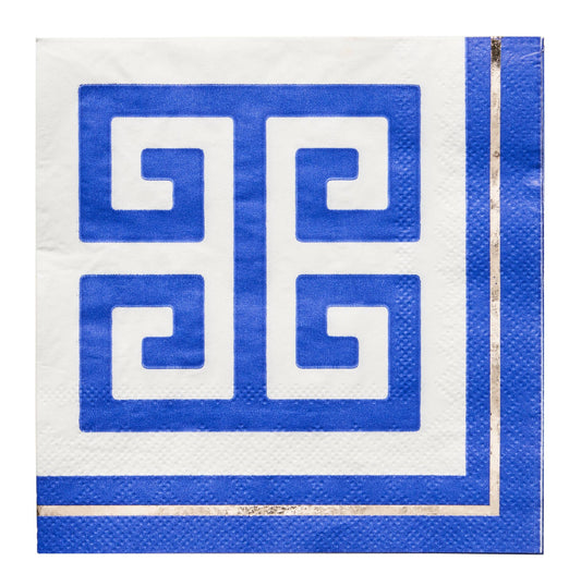 Greek Key Paper Cocktail Napkin/20pk