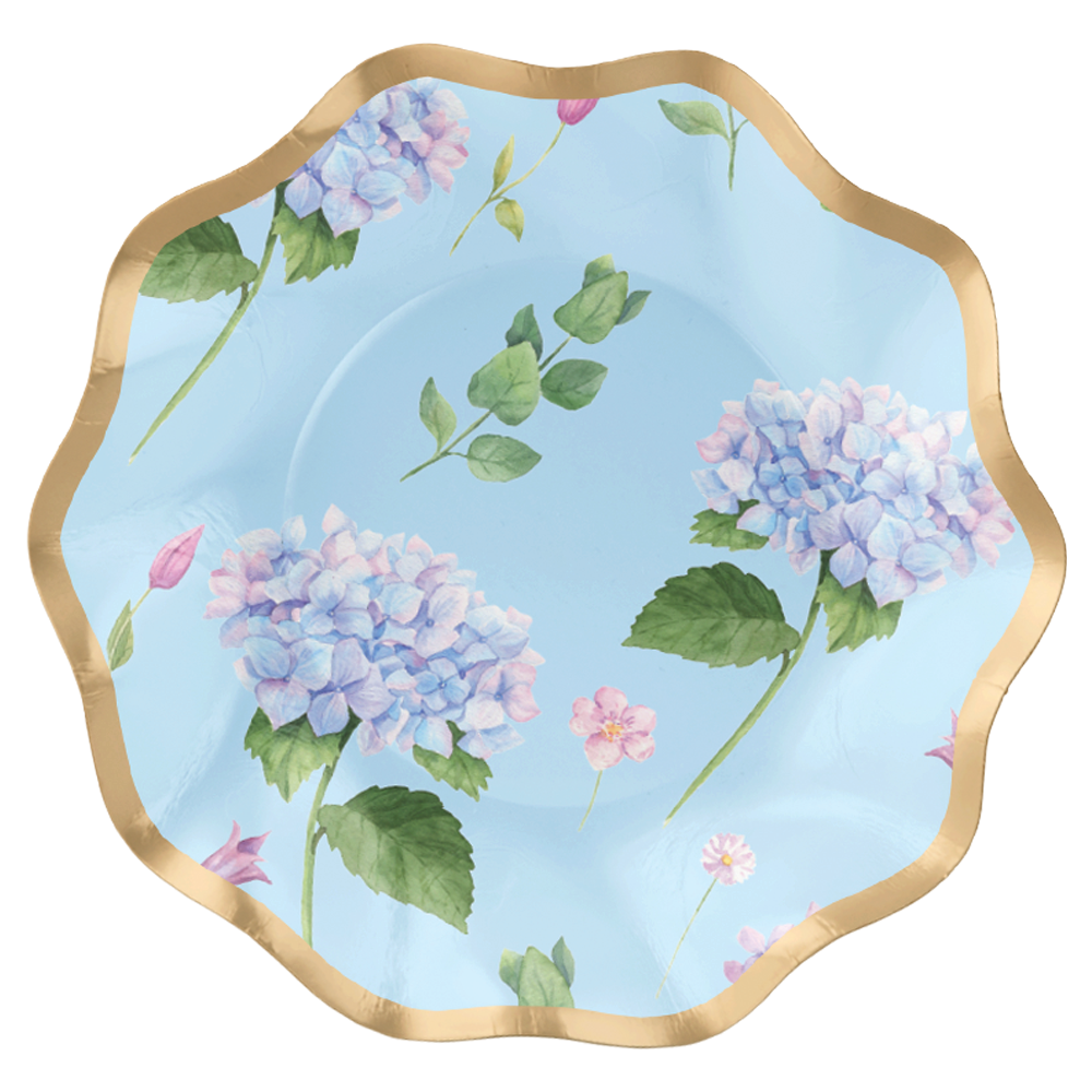 Appetizer/Dessert Bowl Hydrangea Foil/8pk