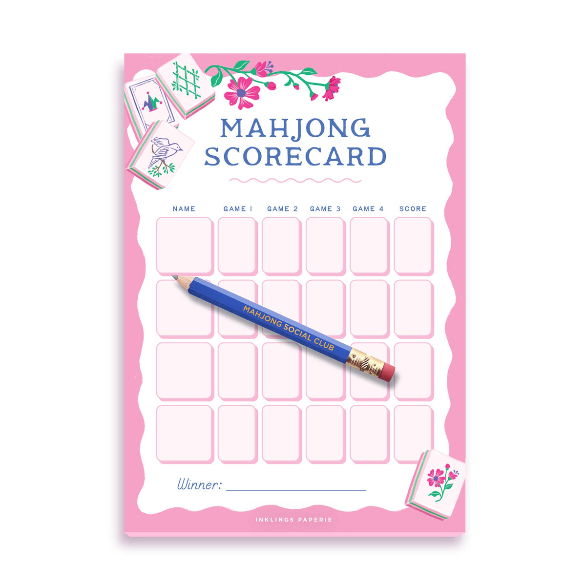 Inklings Paperie - Mahjong Scorecard Notepad