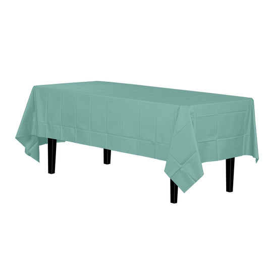 Premium Light Mint Disposable Plastic Tablecloth | 54x108In.: Mint / 54 in. x 108 in.