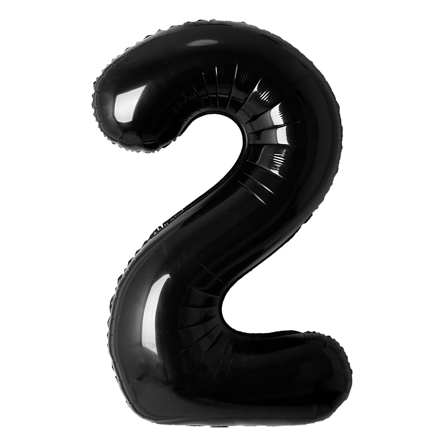 34" Black Number 2 Mylar Balloon