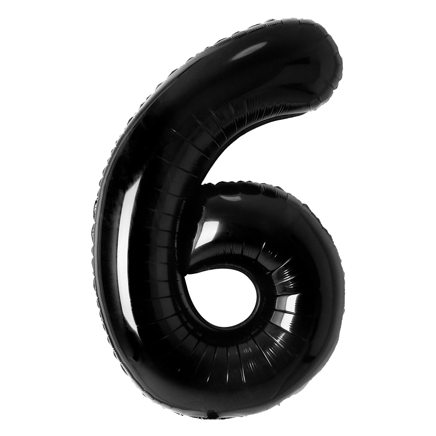 34" Black Number 6 Mylar Balloon