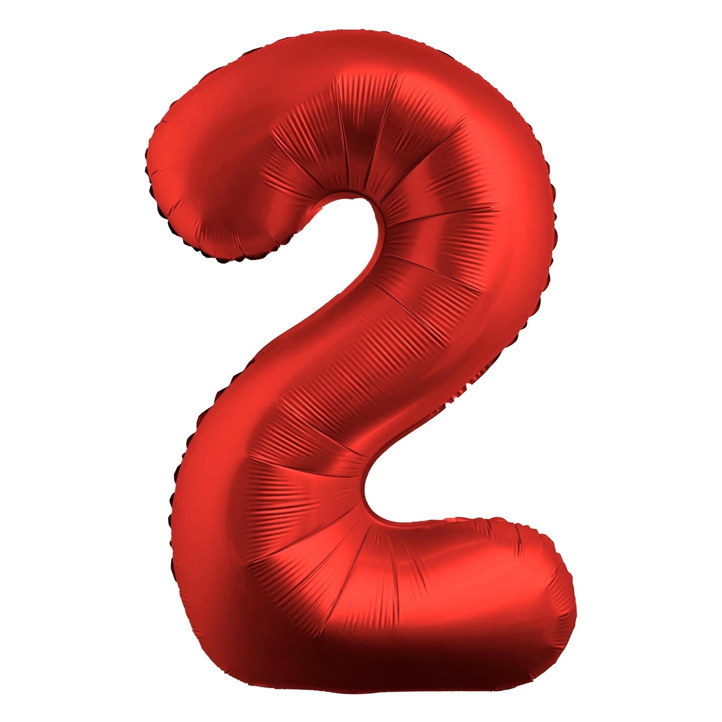 34" Chrome Red Number 2 Mylar Balloon