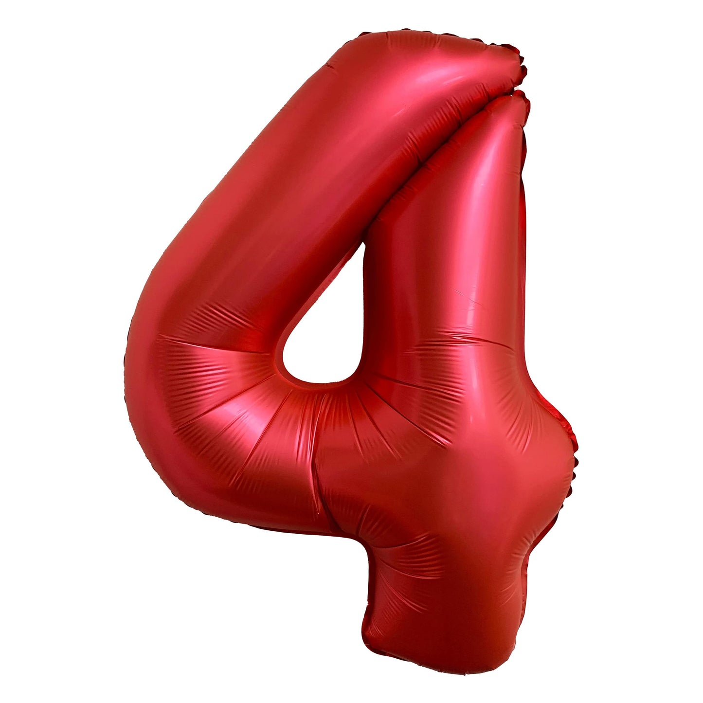 34" Chrome Red Number 4 Mylar Balloon