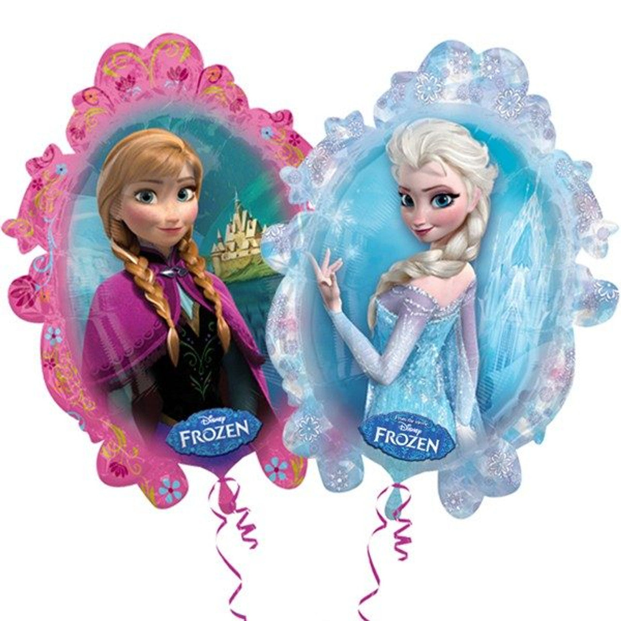 31"A Frozen Mirror Frame Anna and Elsa Mylar Balloon