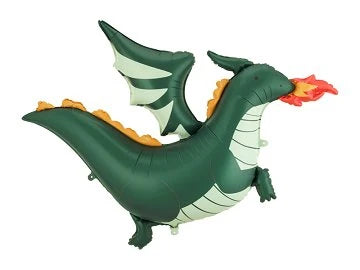 47" Dragon Green Mylar Balloon