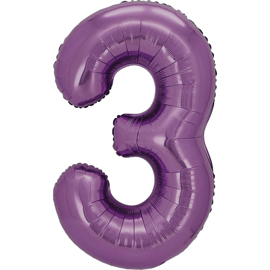 34" Lavender Mylar Balloon Number 3