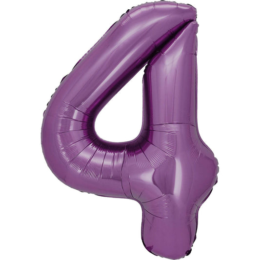 34" Lavender Mylar Balloon Number 4