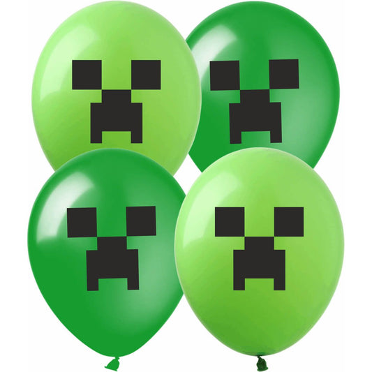 12" Minecraft Green Latex Balloon