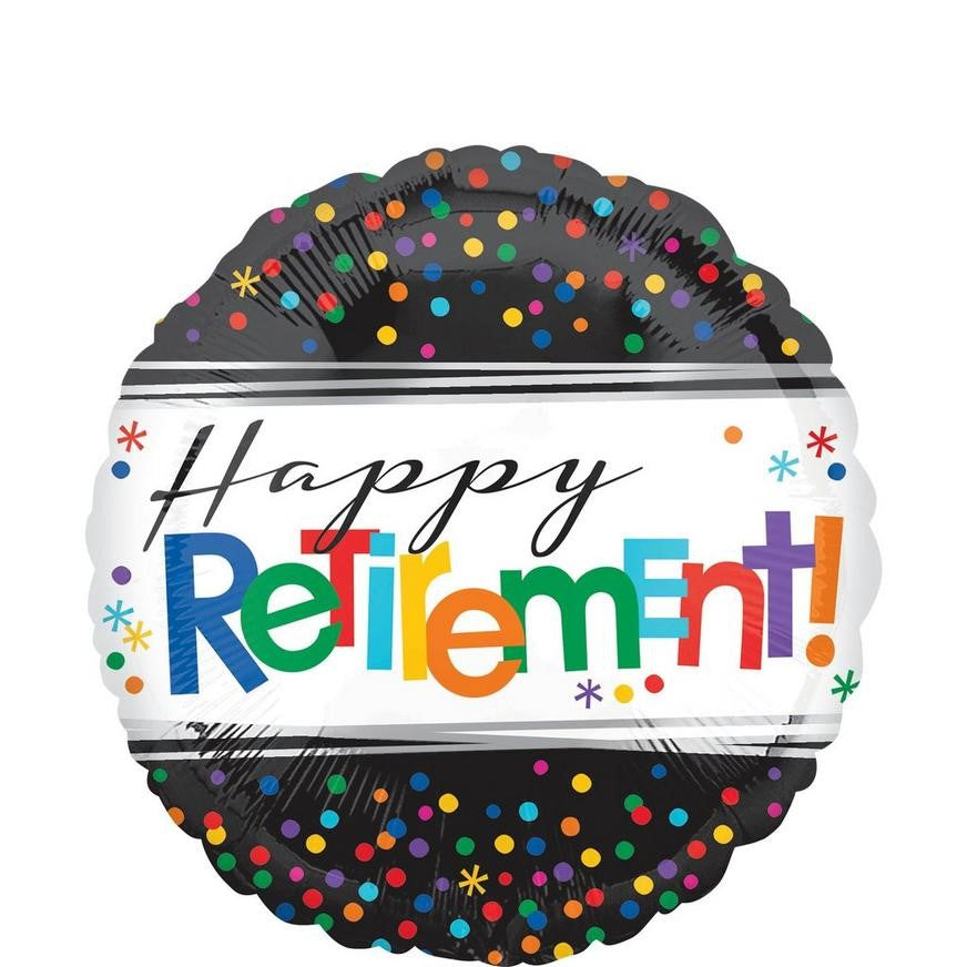Happy Retirement Mylar Balloon 17"