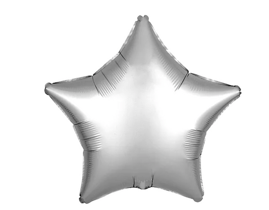 Chrome Silver Star shape Mylar Balloon