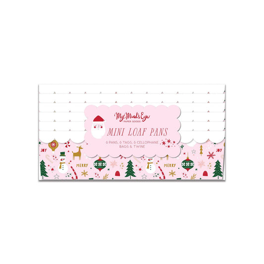 Pink Foiled Christmas Icons Loaf Pan Set