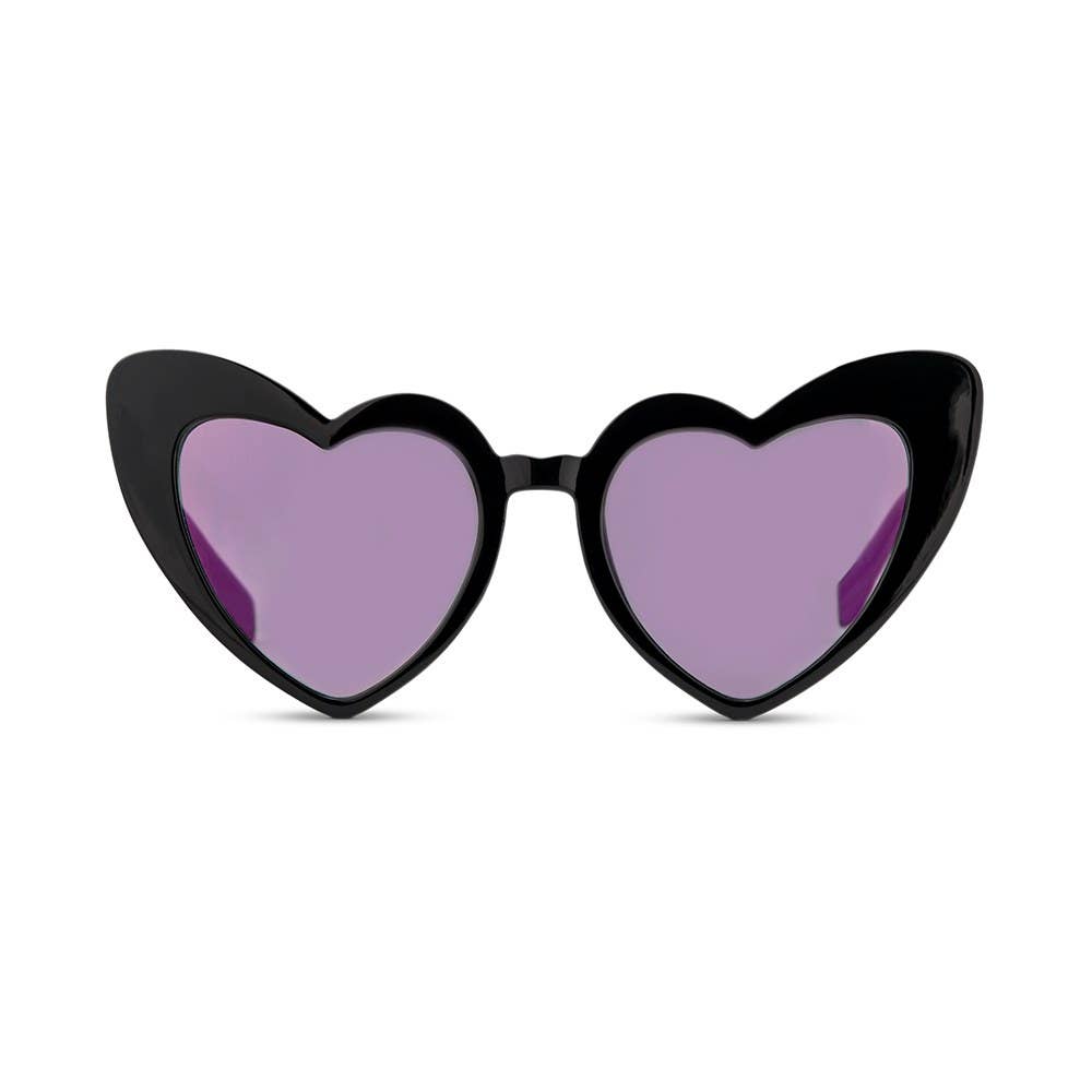Women’s Bachelorette Party Sunglasses - Black Heart Eyes
