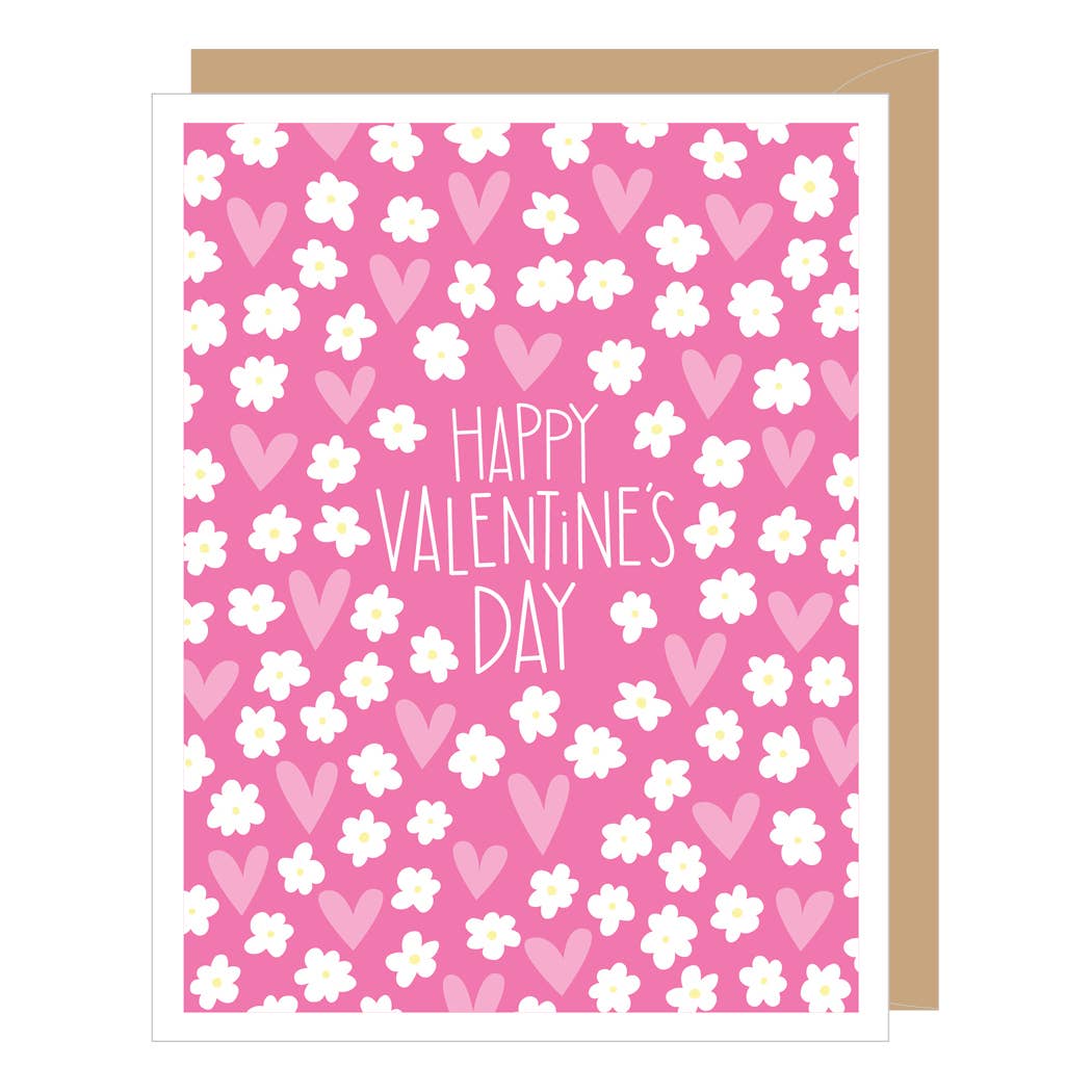 Flowers + Hearts Valentine's Day Card