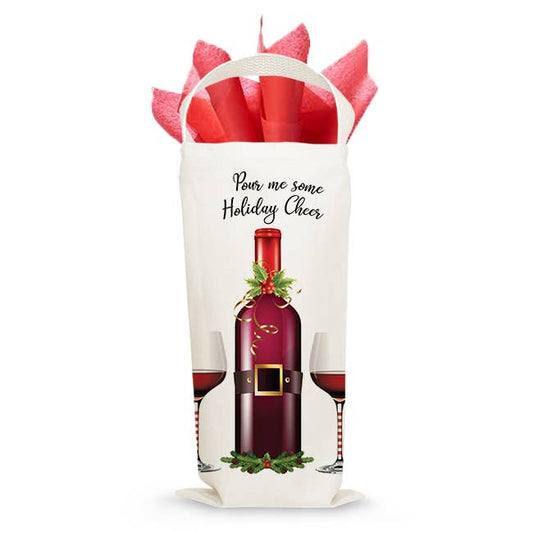 Gift tote-Pour me some Holiday Cheer