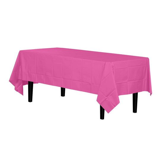 Premium Cerise Disposable Plastic Tablecloth | 54x108In.