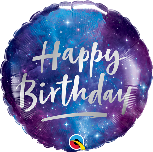 Happy Birthday Galaxy Foil Balloon 18"