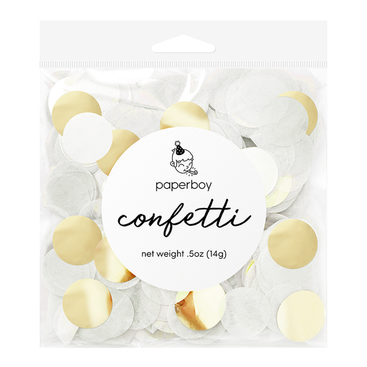 Confetti - White & Gold: 0.5oz
