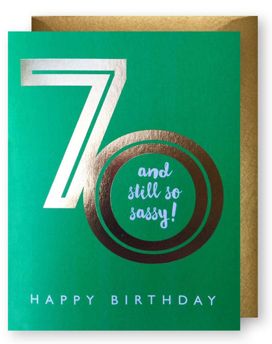 Sassy 70 Birthday Card