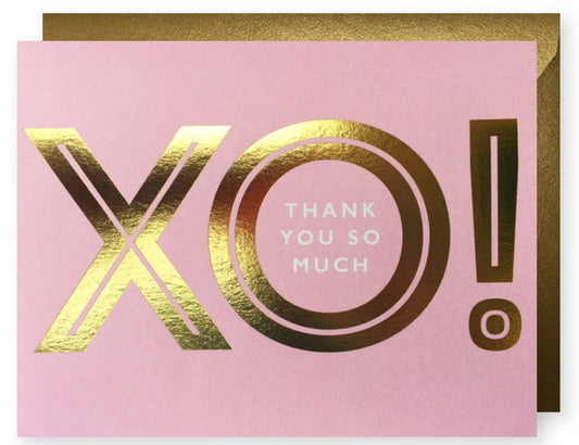 Gold Foil Xo! Thank You Card