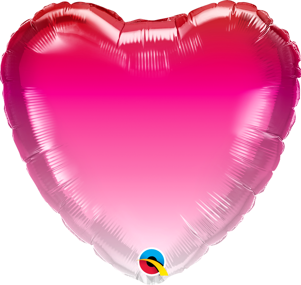 Heart Pink Ombre mylar balloon 18"