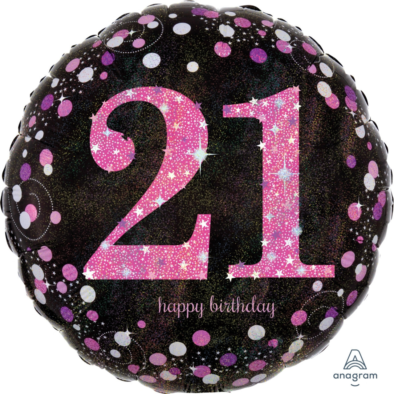 21st Birthday Foil balloon. Pink