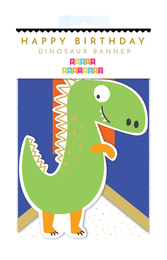 Dinosaur Banner Happy Birthday