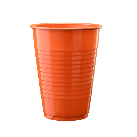 12 Oz. Orange Plastic Cups - 50 Ct.: 12 oz. / Orange