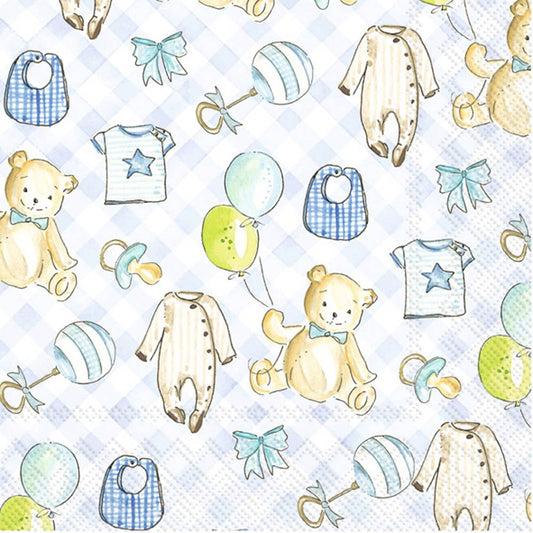 Paper Cocktail Napkins Pack of 20 Boy Baby