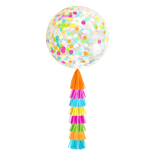 Confetti Balloon with Tassels - Fiesta (Not Inflated)