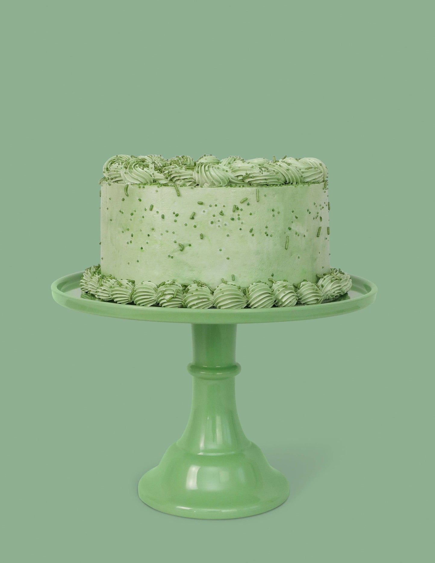 Melamine Cake Stand- Sage Green
