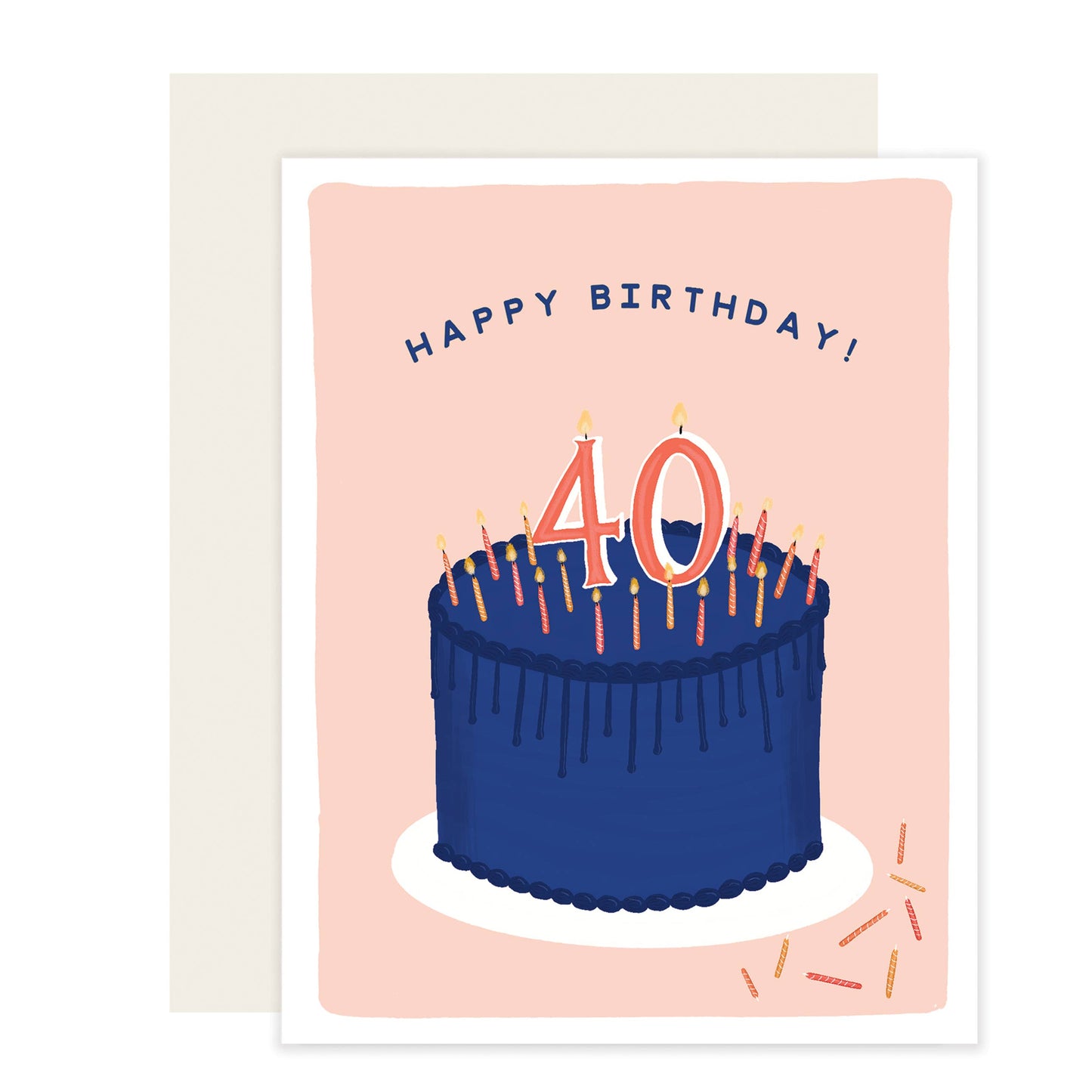 40 Cake Birthday Card