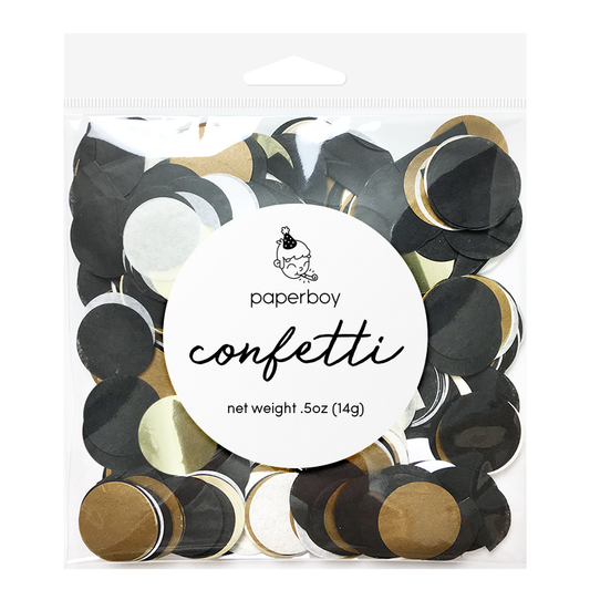 Confetti - Black, White & Gold: 0.5oz