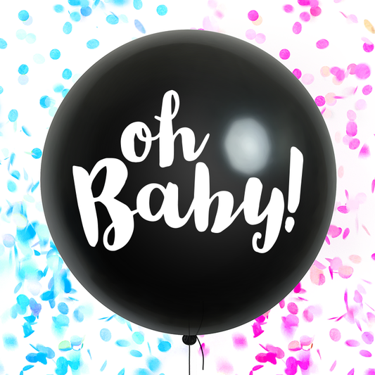 Gender Reveal - Oh Baby! Jumbo Confetti Balloon - Kit (Not Inflated)