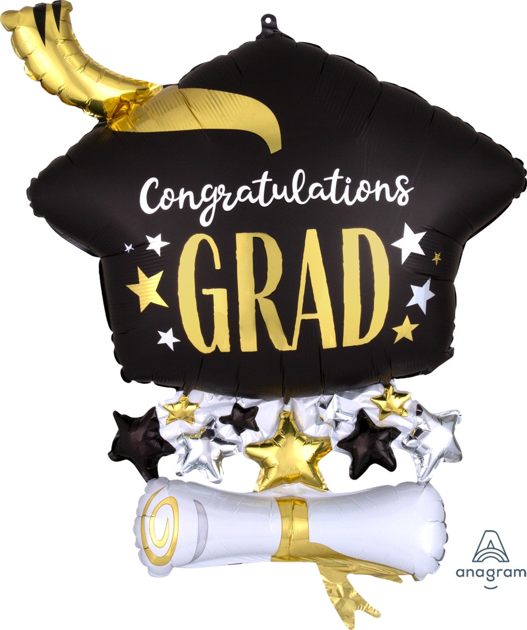 Congratulations Grad Diploma Mylar balloon 25"