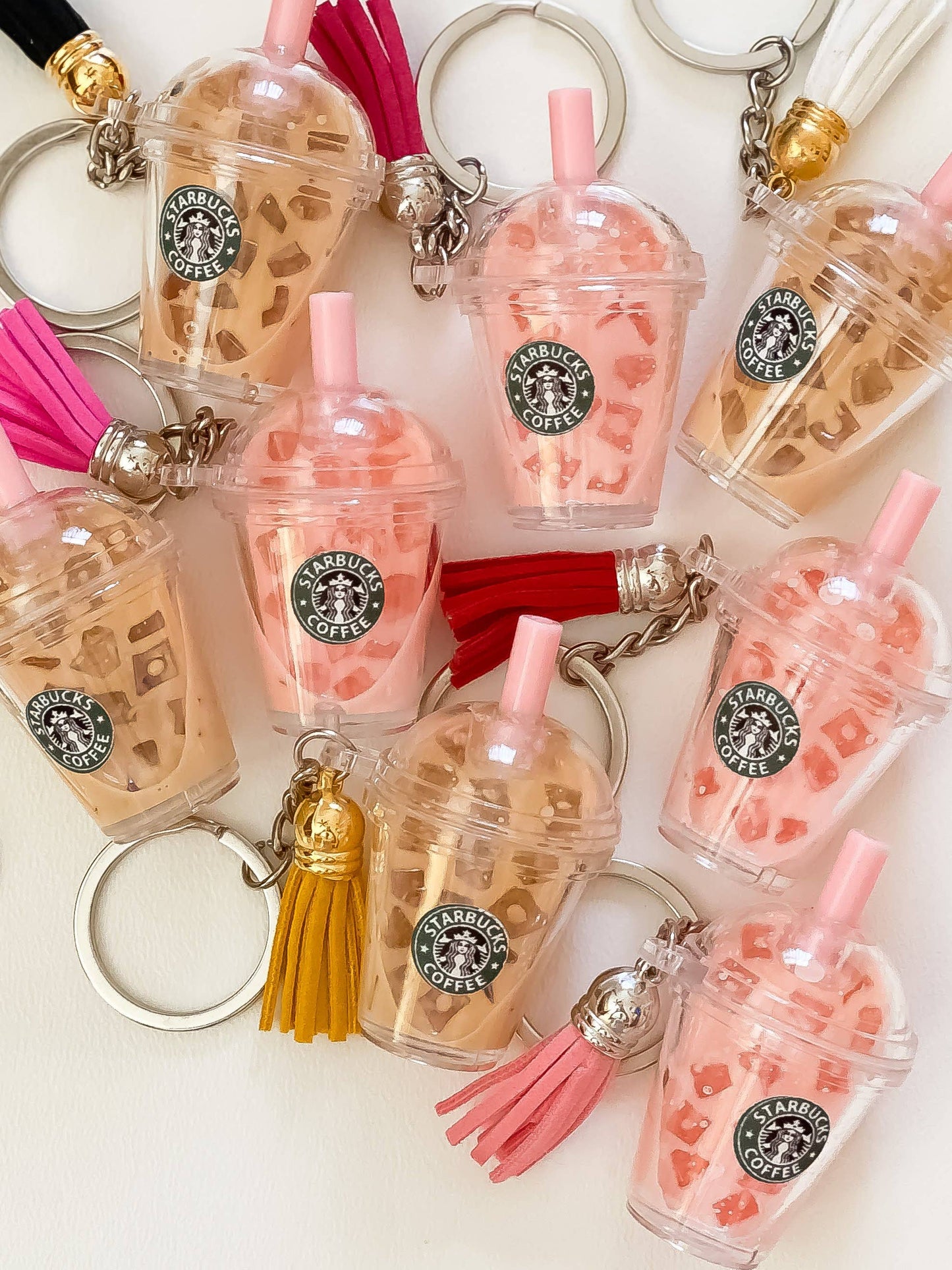 Mini coffee keychain //Starbucks inspired drink keychain//
