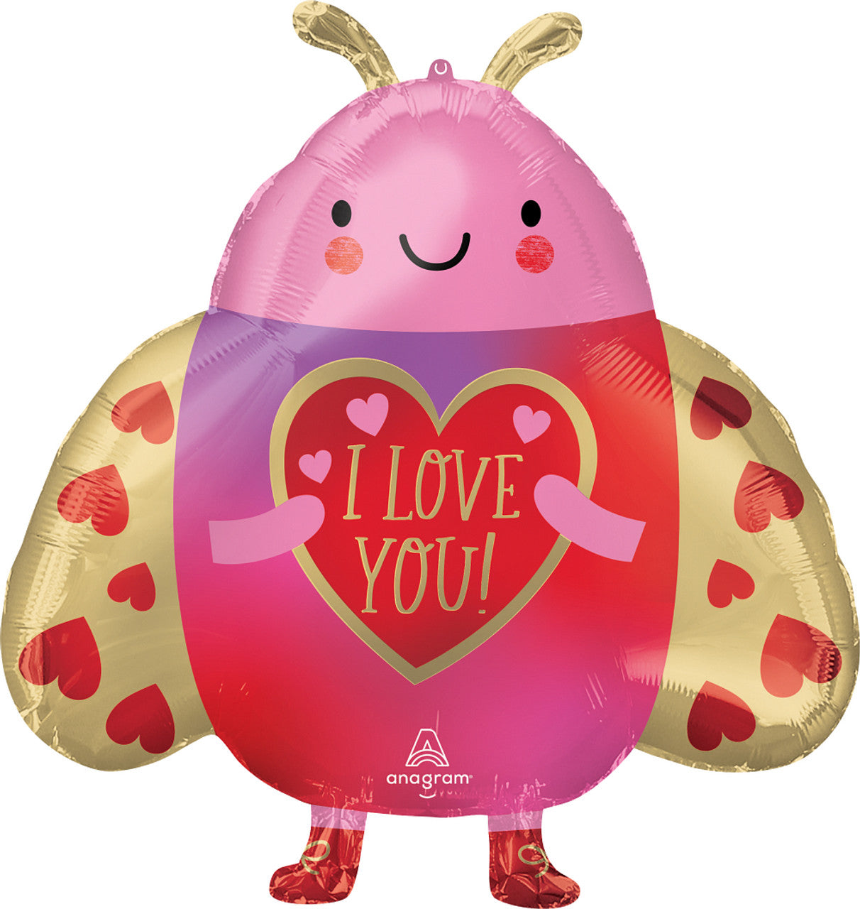 I Love You Bug Mylar balloon