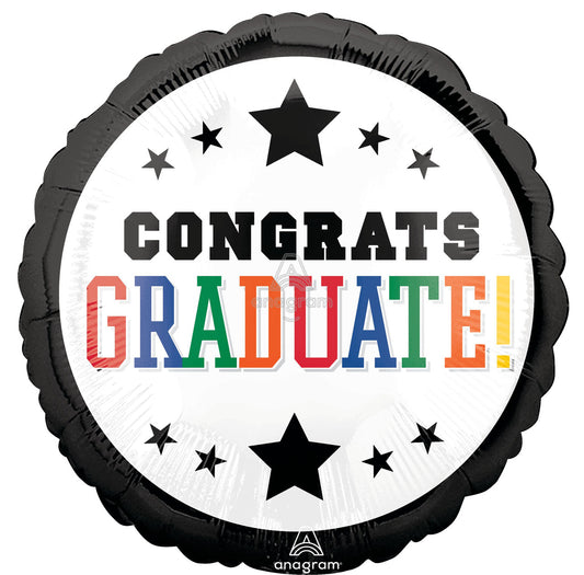 18"A Congrats Graduate Brights Black