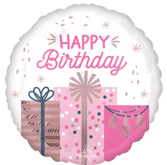 Happy Birthday Pastel Mylar balloon