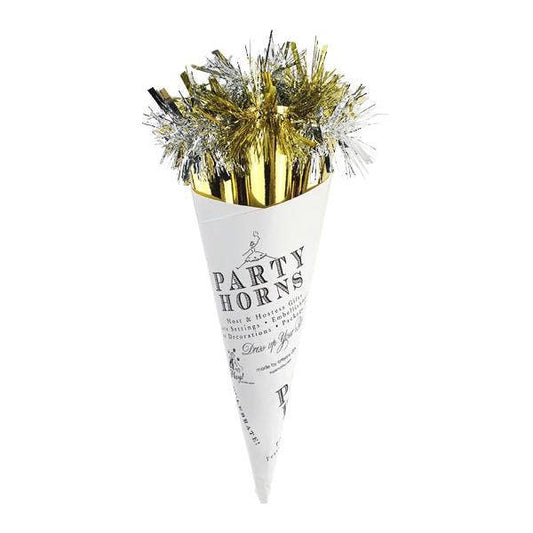 Party Horn Bouquet Gold & Silver