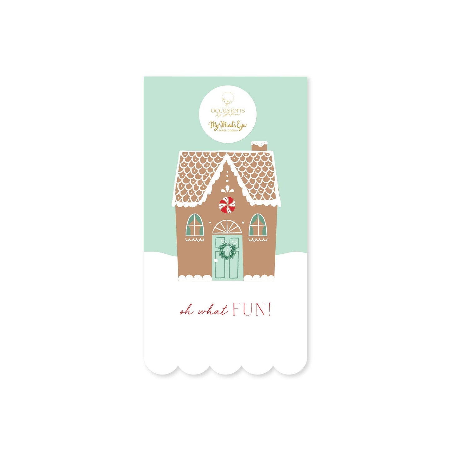 Gingerbread Scalloped Guest Holiday Napkin