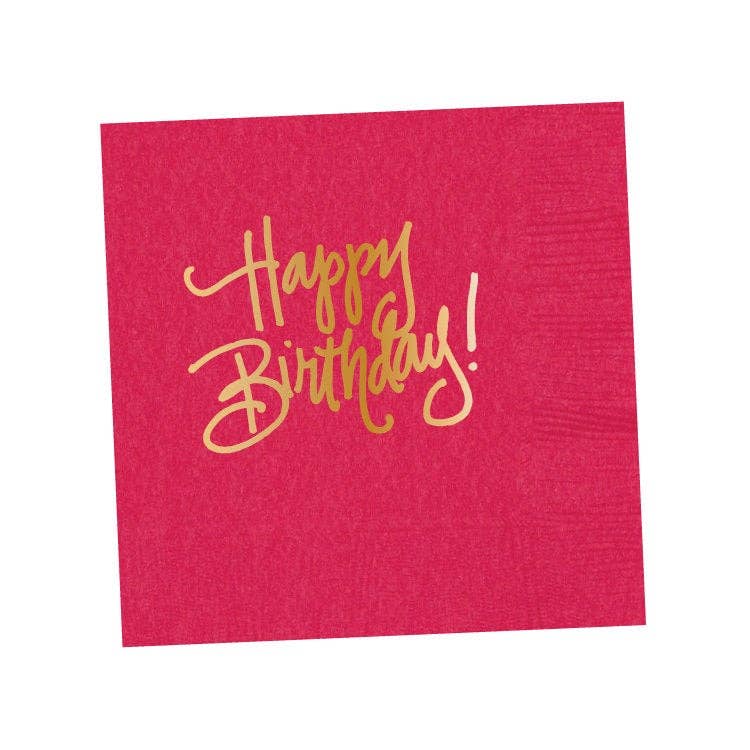 Happy Birthday! (16 colors) | Napkins: Hot Pink